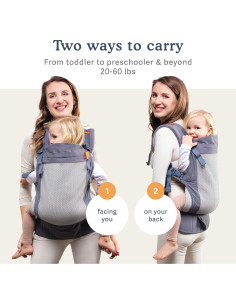 Portabebés Beco Gris Oscuro - Transpirable Malla 3D 9-27 kg 2