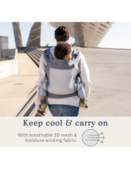 Portabebés Beco Gris Oscuro - Transpirable Malla 3D 9-27 kg