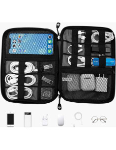 Organizador de Cables de Viaje Sunsir Naranja Impermeable 24.89x17.78cm 2