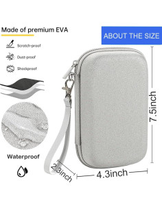 Funda Organizadora Electrónica Dura CAAORDKSO Gris Impermeable 2