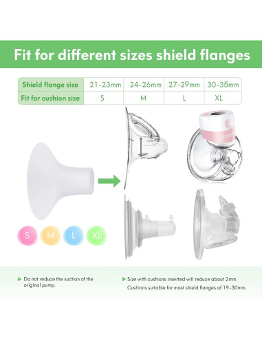 Cojín para Extractor de Leche Mompmuir - XL, 2 Pcs, Silicona