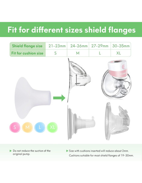 Cojín para Extractor de Leche Mompmuir - XL, 2 Pcs, Silicona