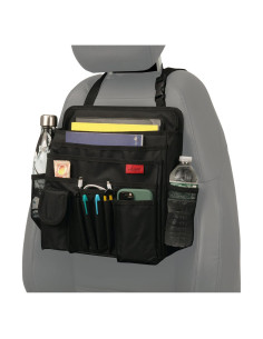 Organizador de Asiento de Coche Lusso Gear Oxford Negro 3 Secciones