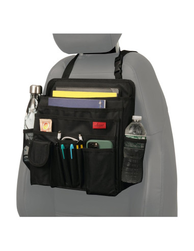 Organizador de Asiento de Coche Lusso Gear Oxford Negro 3 Secciones