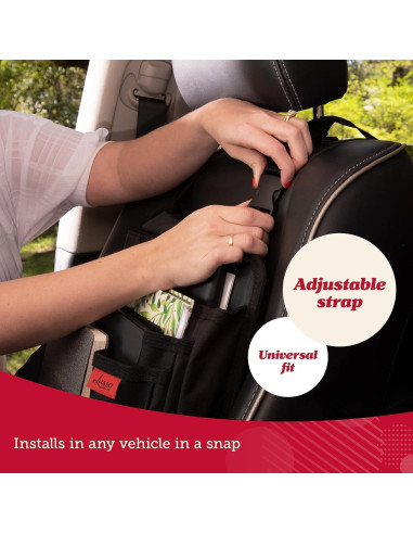 Organizador de Asiento de Coche Lusso Gear Oxford Negro 3 Secciones