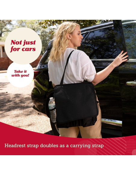 Organizador de Asiento de Coche Lusso Gear Oxford Negro 3 Secciones