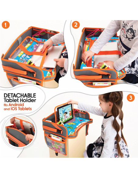 Bandeja de Viaje para Niños ECOFANTASY Naranja - Organizador Coche
