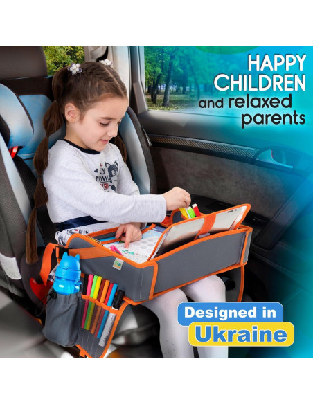 Bandeja de Viaje para Niños ECOFANTASY Naranja - Organizador Coche