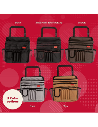 Organizador de Asiento de Coche Lusso Gear Oxford Negro 3 Secciones