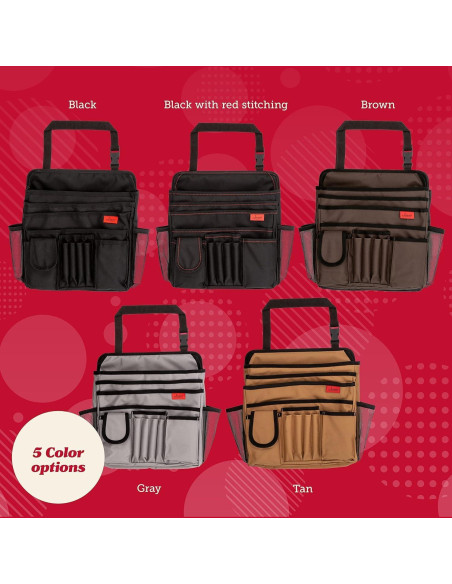 Organizador de Asiento de Coche Lusso Gear Oxford Negro 3 Secciones