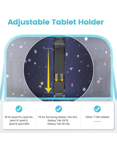 Organizador de Asiento Trasero MENZOKE con Bandeja y 7 Bolsillos