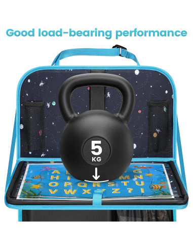 Organizador de Asiento Trasero MENZOKE con Bandeja y 7 Bolsillos