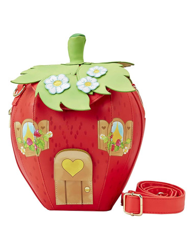 Bolso Cruzado Figural Casa de Fresa Loungefly 23.6x24.1cm