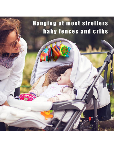 Libro de Tela Suave para Bebés AMINFUN - Paquete de 4 Temas