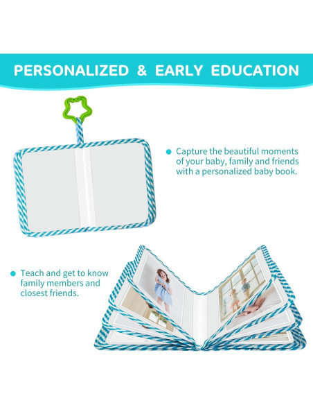 Álbum de Fotos para Bebé Grekos A, Tela Suave 17 Fotos 10x15 cm