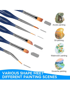 Juego de Pinceles de Detalle Dushco - 15 Piezas para Pintura 2