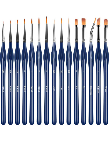 Juego de Pinceles de Detalle Dushco - 15 Piezas para Pintura Juego de Pinceles de Detalle Dushco - 15 Piezas para Pintura