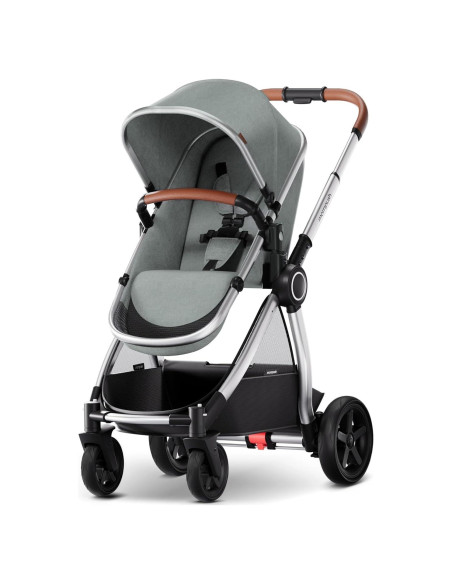 Carrito de bebé Mompush Ultimate2 Gris, asiento reversible y plegable