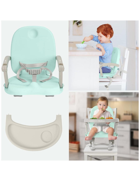 Silla Alta Plegable para Bebé YOLEO Ajustable Verde 1.8kg