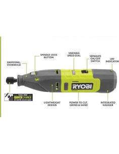 Kit de Herramienta Rotativa Inalámbrica RYOBI 12V TVM01 2