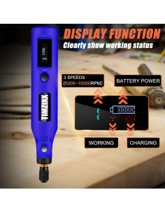Mini Herramienta Rotativa Inalámbrica TIMZIXX 3.7V 71 Accesorios 2
