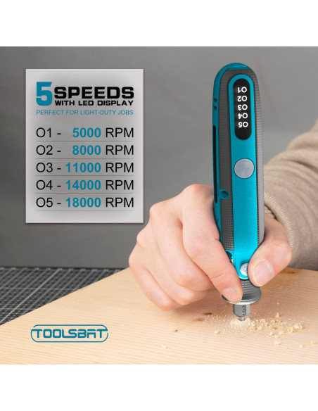 Kit Herramienta Rotativa Inalámbrica TOOLSBAT 4V 84 Accesorios