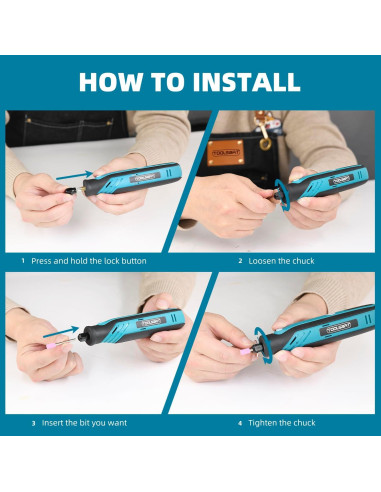 Kit Herramienta Rotativa Inalámbrica TOOLSBAT 4V 84 Accesorios