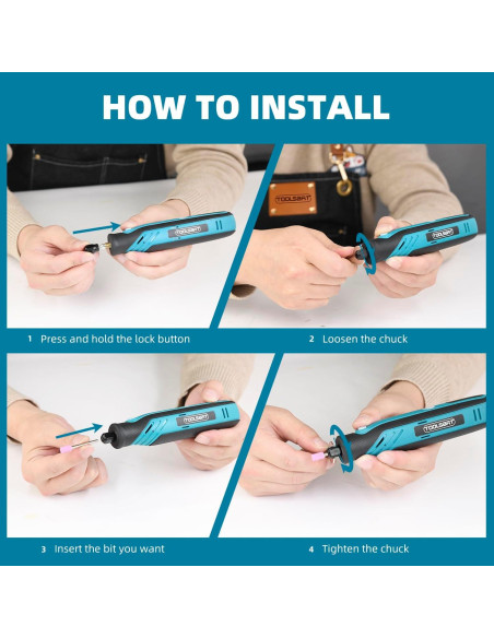 Kit Herramienta Rotativa Inalámbrica TOOLSBAT 4V 84 Accesorios