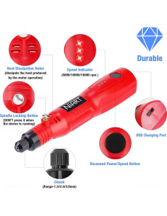 Mini Herramienta Rotativa Inalámbrica NiArt 3.6V 3 Velocidades 2