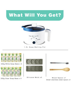 Kit de Fabricación de Jabón PIUH 2.27 kg con Olla Derretidora 2