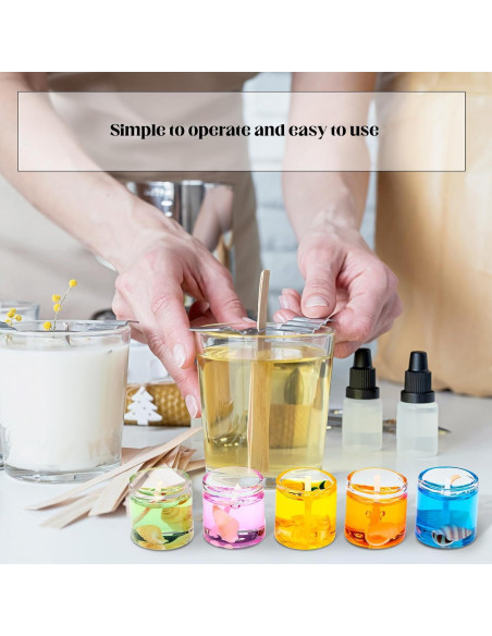 Cera de Vela Transparente Heigble 1.5 kg + 100 Mechas y Etiquetas