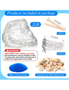 Kit de Fabricación de Velas MTLEE 0.9 kg con Conchas y Mechas 2
