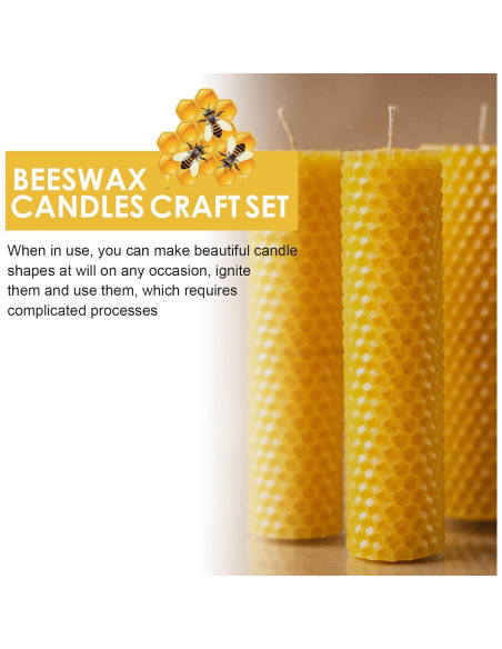 30 Hojas de Cera de Abeja Natural para Velas y Colmenas 41.5x19.5cm 30 Hojas de Cera de Abeja Natural para Velas y Colmenas 41.5x19.5cm