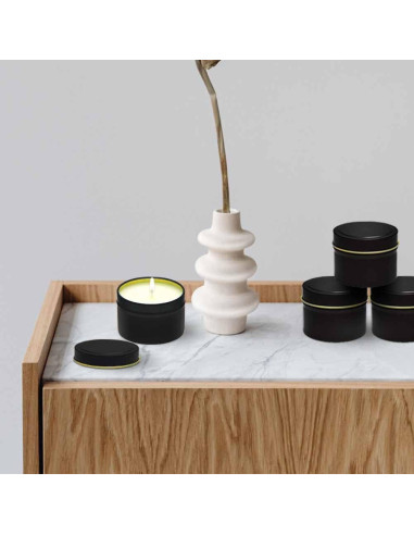 Latas de Vela Bunhut 5 oz Paquete de 24 Tarros Negros