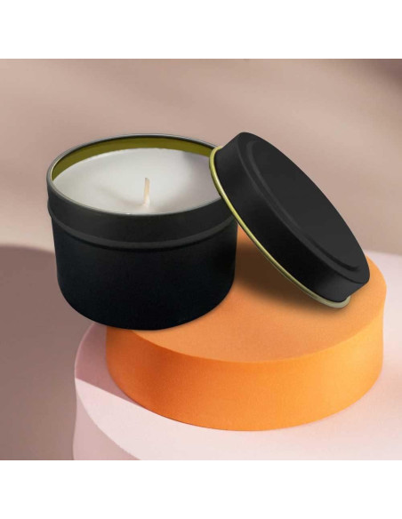 Latas de Vela Bunhut 5 oz Paquete de 24 Tarros Negros