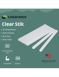 Palitos de Pegamento Caliente Mini Surebonder DT-100 100 Pzas 2