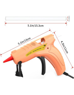 Pistola de Pegamento Caliente mofa 30W con 20 Barras Naranja 2