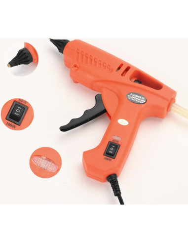 Pistola de Pegamento Caliente FLZOSPER 60/100W con 20 Barras
