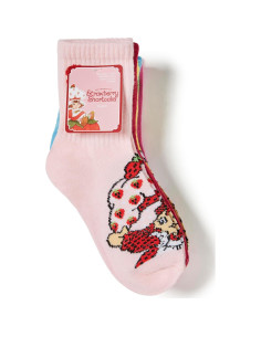Calcetines Capri Strawberry Shortcake 6 Pairs Niñas 6-8.5 2