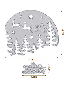 Troqueles de Corte de Navidad Hying - Árbol y Trineo 9.65cm 2