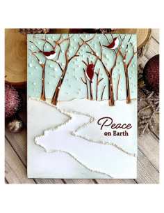 Troquel de Metal Lapoo para Scrapbooking Caminos y Bosques 14.2 cm