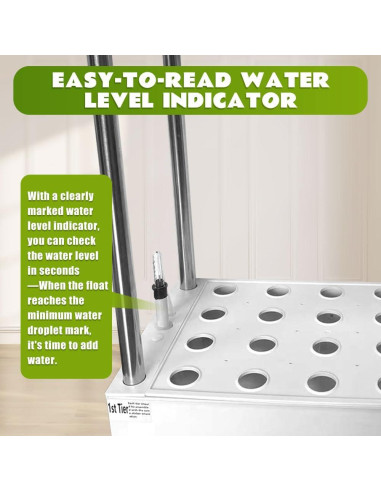 Sistema Hidropónico Awokabud 2 Niveles con Luz LED y Autorriego