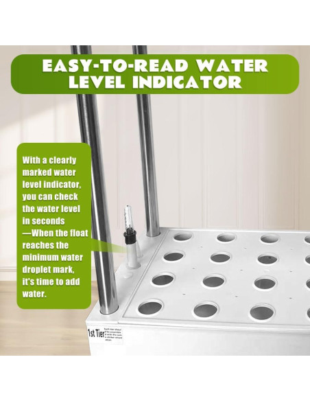 Sistema Hidropónico Awokabud 2 Niveles con Luz LED y Autorriego