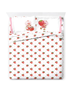 Juego de Sábanas Jay Franco Fresa Shortcake Queen 4 Piezas