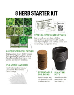 Kit de Inicio de Semillas de 8 Hierbas Gardeners Basics 2