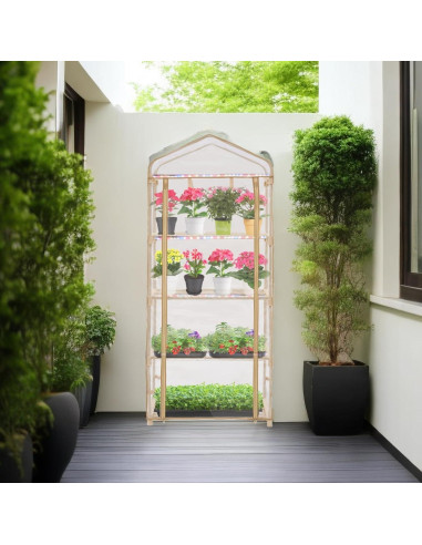 Invernadero Portátil Purlyu 4 Niveles con Luz LED 60W