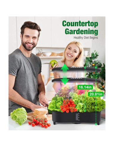 Sistema Hidropónico Misting Okayice 15 Pods 2.5L con Luz Crecimiento