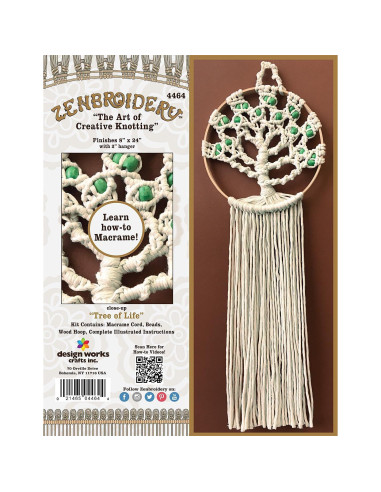 Kit de Macramé Zen Tree Of Life Design Works 60.96x20.32cm
