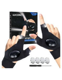 Guantes de Linterna LED LUCDNC para Hombres - Regalo Único