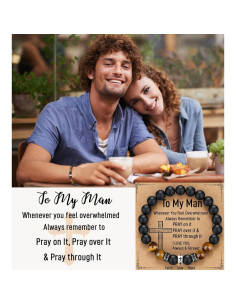 Pulsera Cruz de Gemas Naturales TONY & SANDY 20.32 cm 2